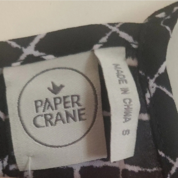 New Paper Crane Sleeveless Tank Blouse Size-S - Picture 3 of 6